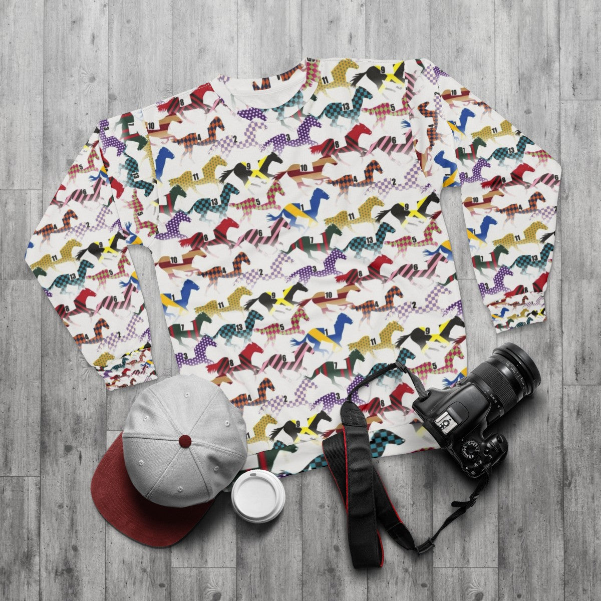 Jockey Silks Pattern Sweatshirt - flat lay