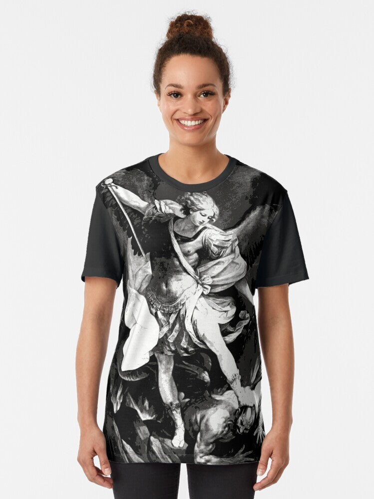 Saint Michael Archangel Catholic Patron Saint Graphic T-Shirt - Women