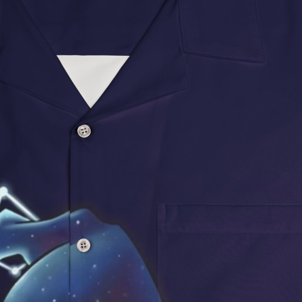 Galaxy Witch Alien Hawaiian Shirt - Intergalactic Tropical Style - Detail