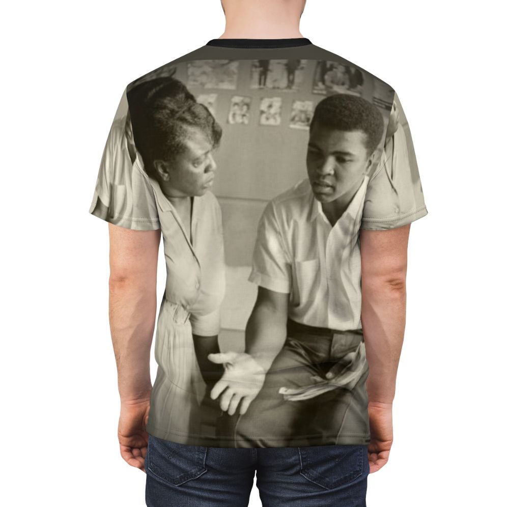 Commemorative t-shirt featuring civil rights activists Fannie Lou Hamer and Muhammad Ali - men back