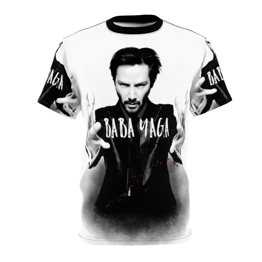 Keanu Reeves inspired graphic t-shirt with action movie graphics