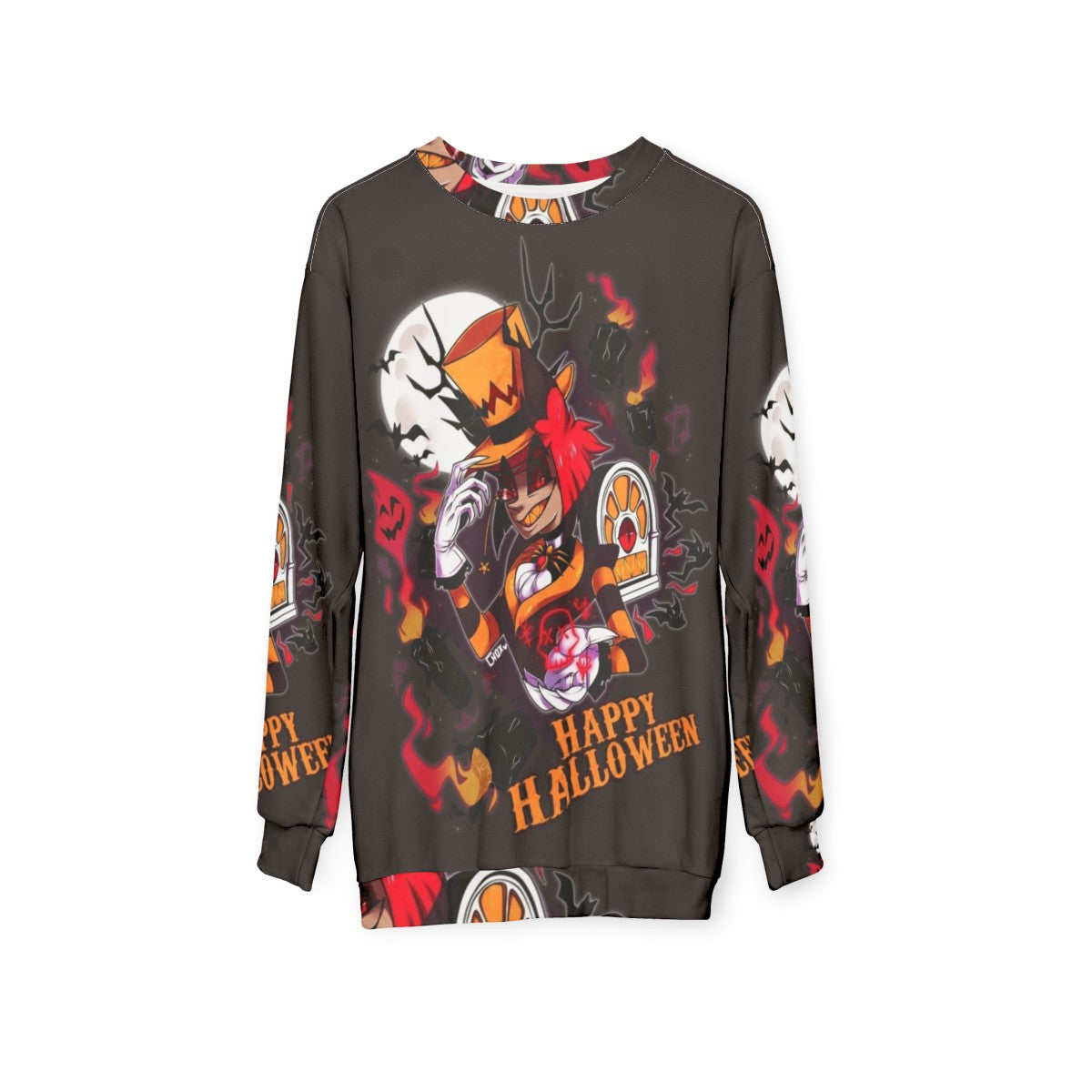 Hazbinhotel Alastor Halloween Sweatshirt - hanging