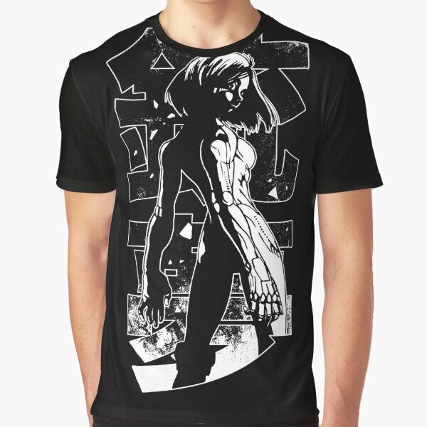 Alita Battle Angel cyberpunk retro anime manga graphic t-shirt