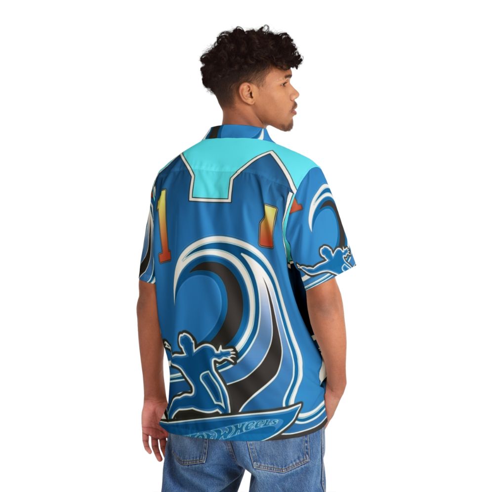 Vert Wheeler Wearing Hot Wheels Acceleracers Hawaiian Shirt - People Back