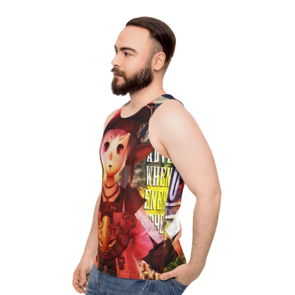 Tataru the Wise Accountant Unisex Tank Top - men side