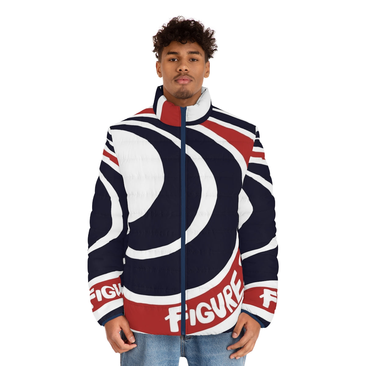 Elliott Smith Figure 8 inspired puffer jacket - men front