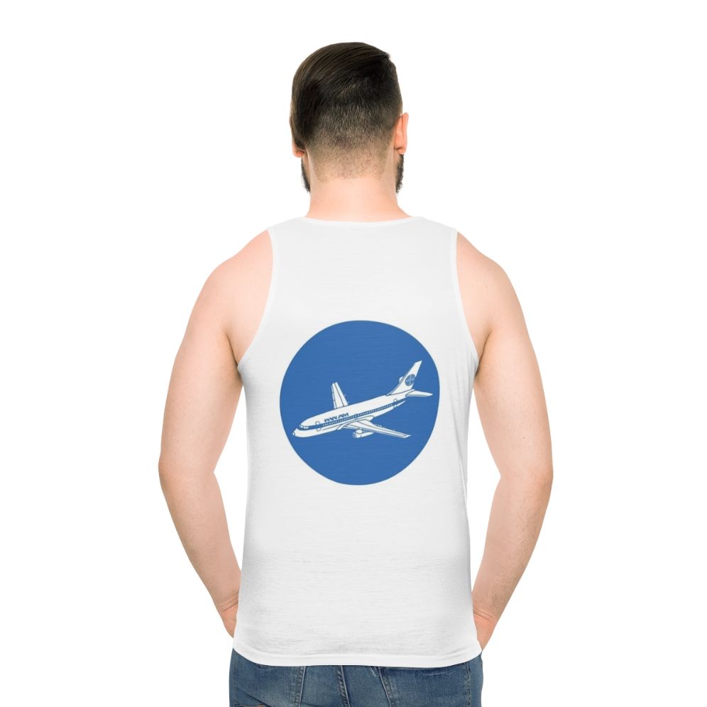 Vintage-inspired Pan American World Airways unisex tank top - men back