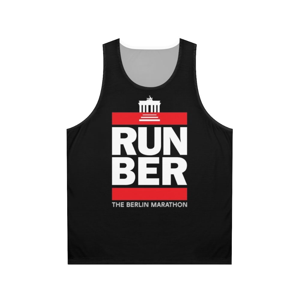 Germany marathon runner wearing a Berlin marathon tank top