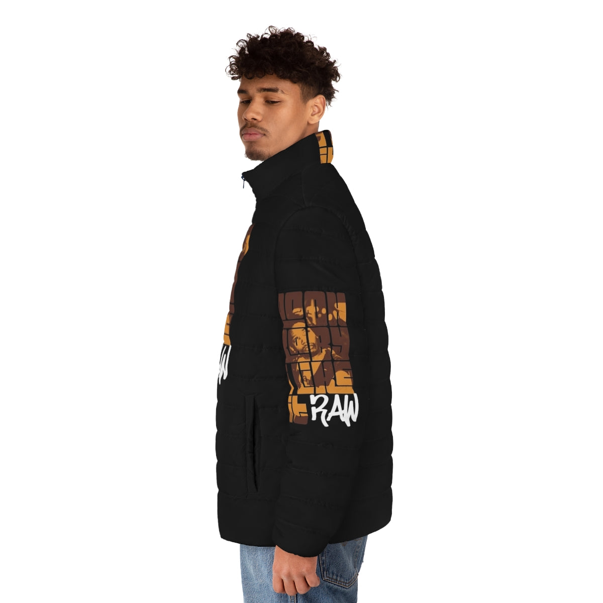 ODB Ol Dirty Bastard 'I Like It Raw' Hip Hop Puffer Jacket - men side left