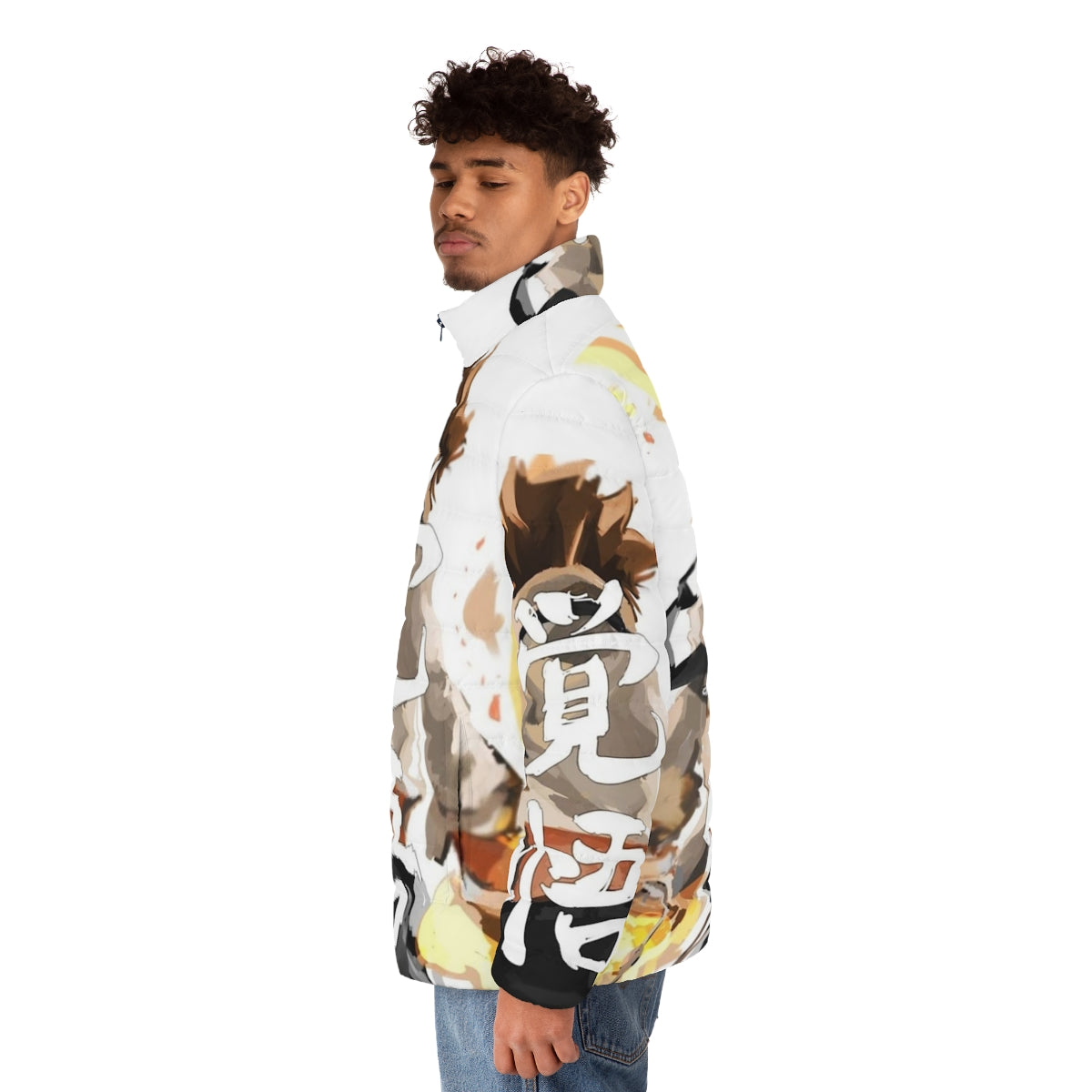 Katekyo Hitman Reborn inspired puffer jacket with an inheritance theme - men side left