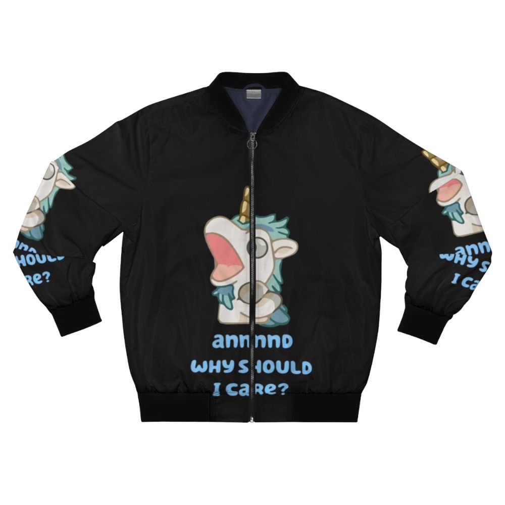 Bluey Unicorse Kiss Bomber Jacket with Cartoon Characters