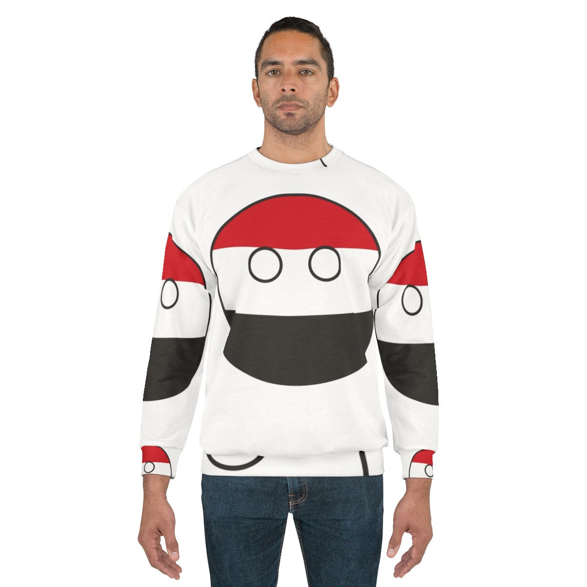 Yemen Countryball Sweatshirt - Celebrate Yemen's National Pride - men