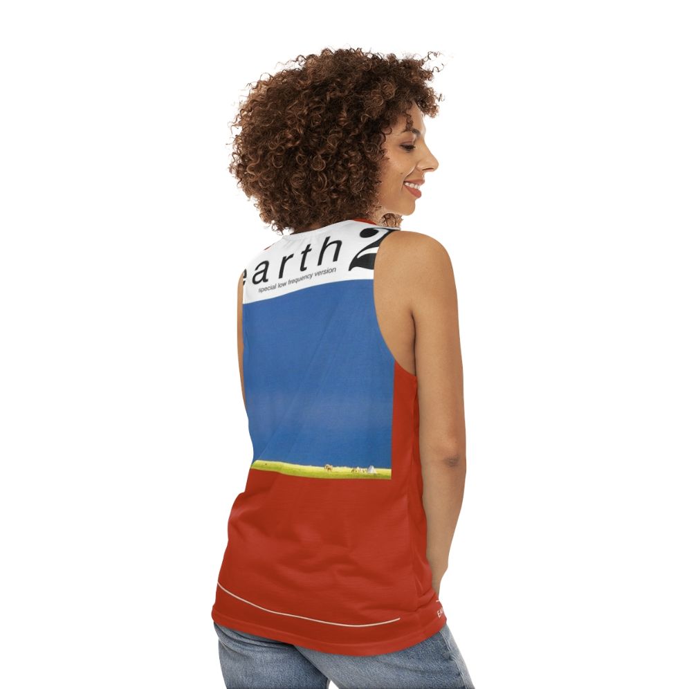 Earth unisex alternative tank top - women back