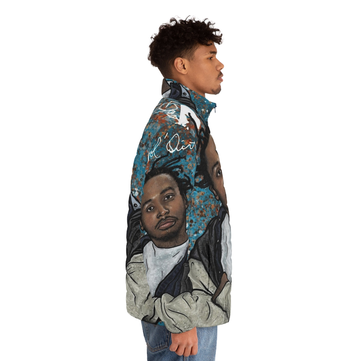 ODB Graffiti Puffer Jacket - Iconic Hip Hop Streetwear - men side right