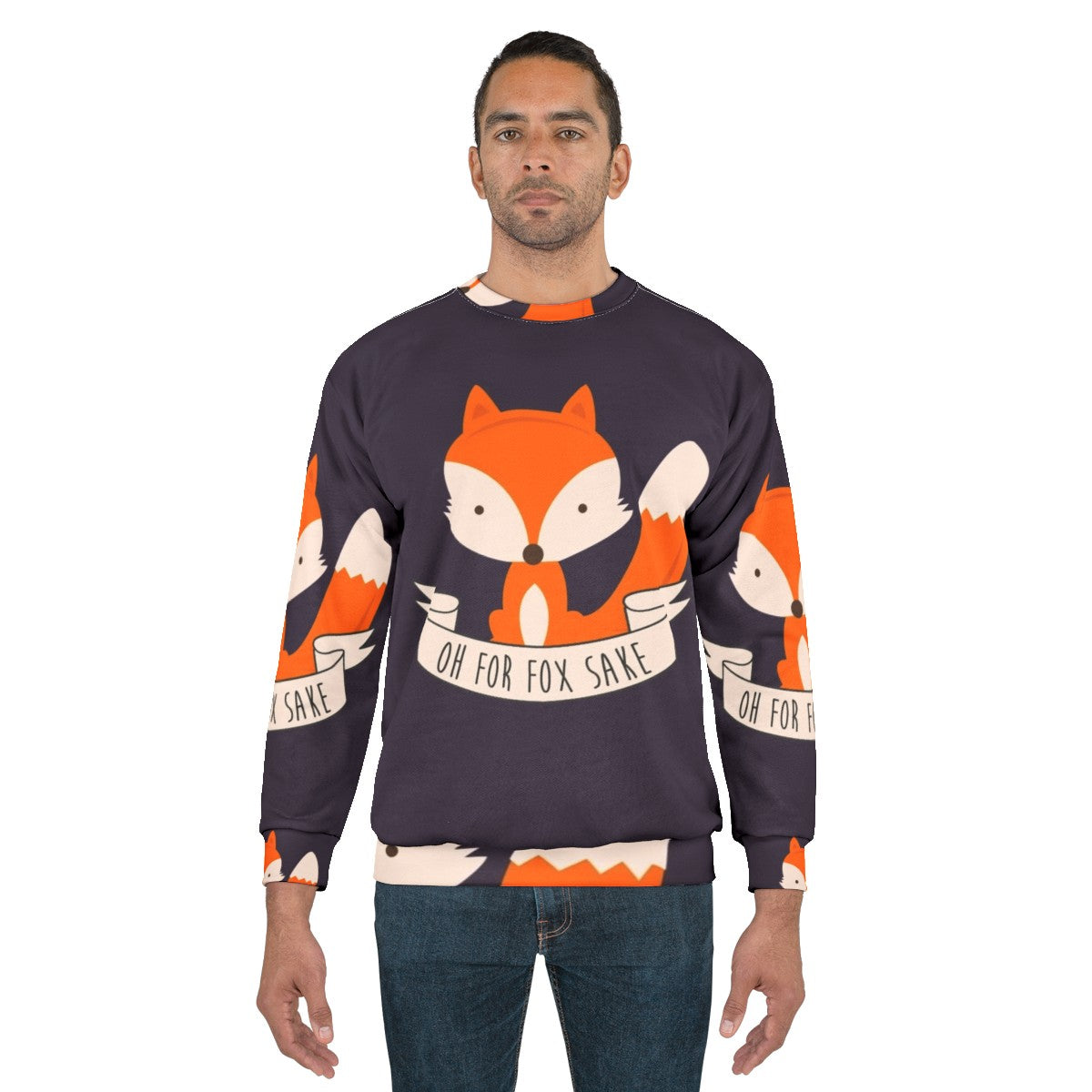 Cozy and Comfy "Oh For Fox Sake" Sweatshirt with Playful Fox Graphic - men