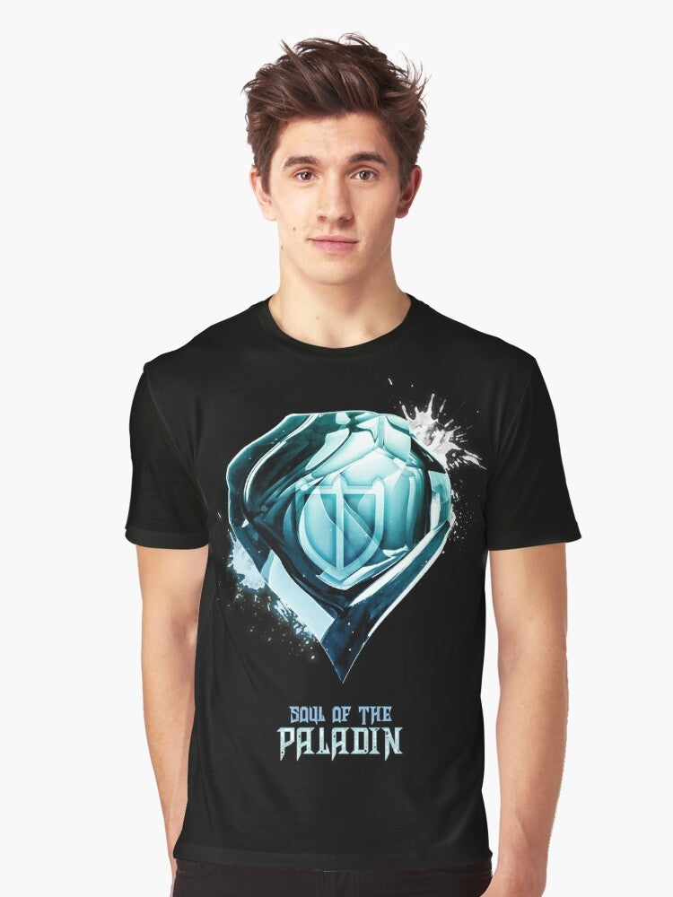 Final Fantasy XIV "Soul of the PLD" Graphic T-Shirt featuring the Paladin class crystal and sword and shield - Men