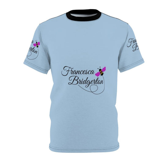 T-shirt featuring a design inspired by the character Francesca Bridgerton and a bee