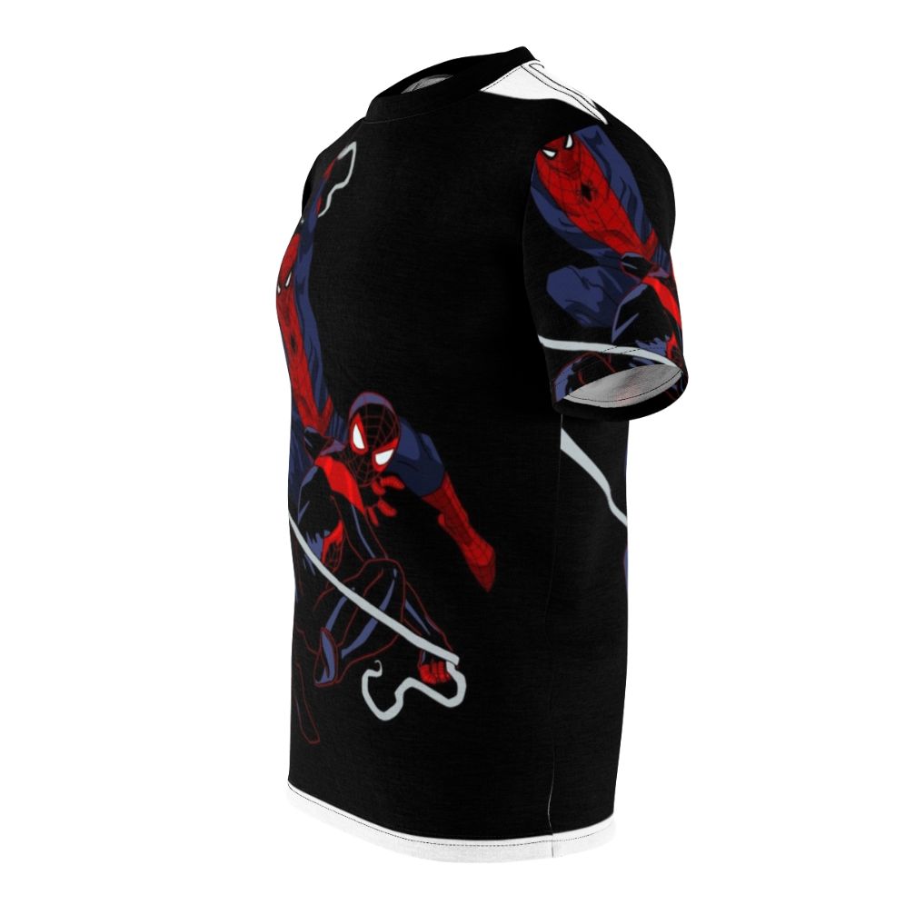 Superhero-inspired AOP T-Shirt featuring spider-man, spider-verse, and spider-punk designs - men left