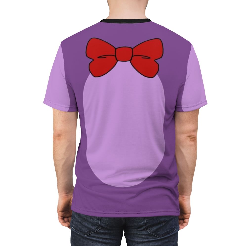 Fnaf Bonnie Cosplay Inspired T-shirt featuring the iconic purple rabbit character from Five Nights at Freddy's - men back