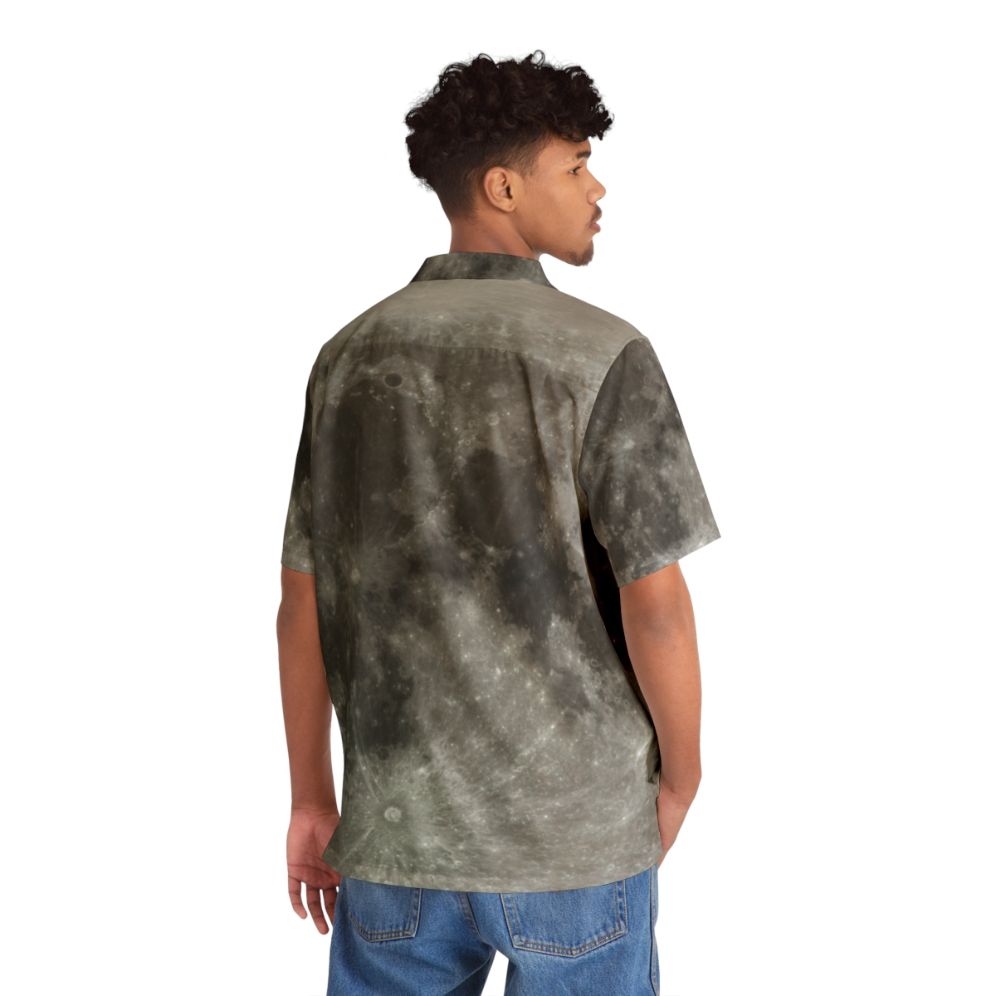 Lunar Surface Texture Hawaiian Shirt - People Back