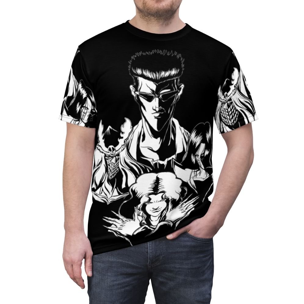 Anime inspired Yu Yu Hakusho graphic t-shirt featuring the Toguro brothers and other characters. - men front