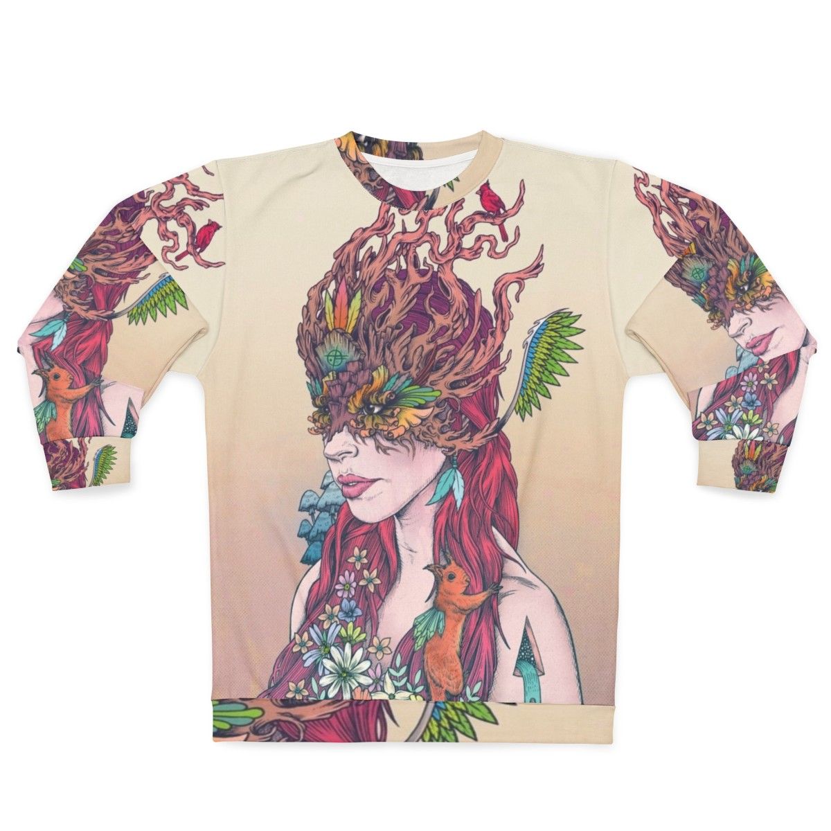 Nature-inspired "Before All Things" colorful sweatshirt