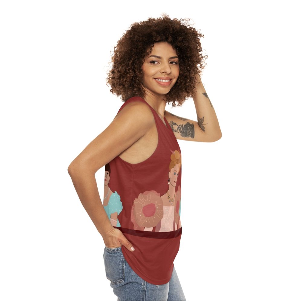 Bridgerton Eloise and Cressida Unisex Tank Top - women side