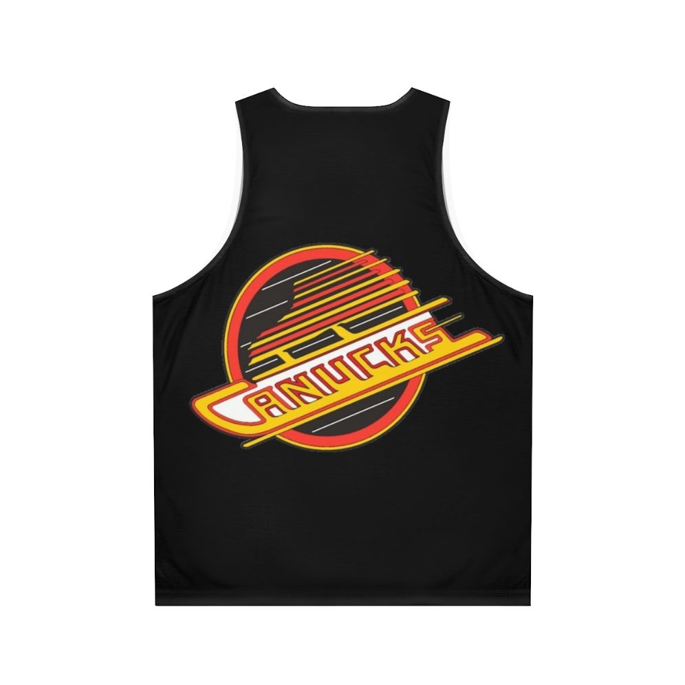 Retro Vancouver Canucks hockey jersey unisex tank top - Back