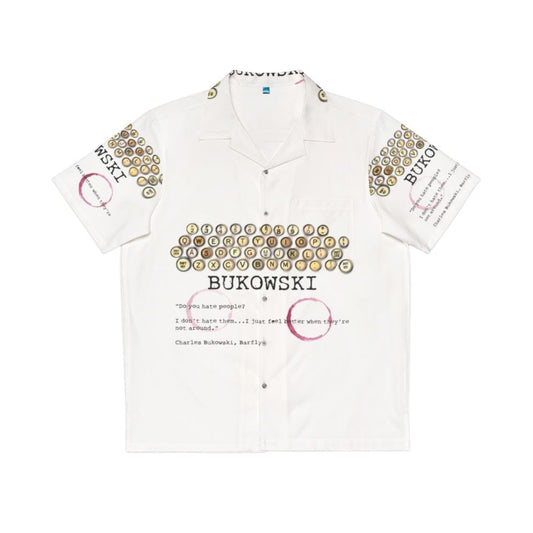 Bukowski Hawaiian Shirt featuring iconic quotes from the beat poet Charles Bukowski