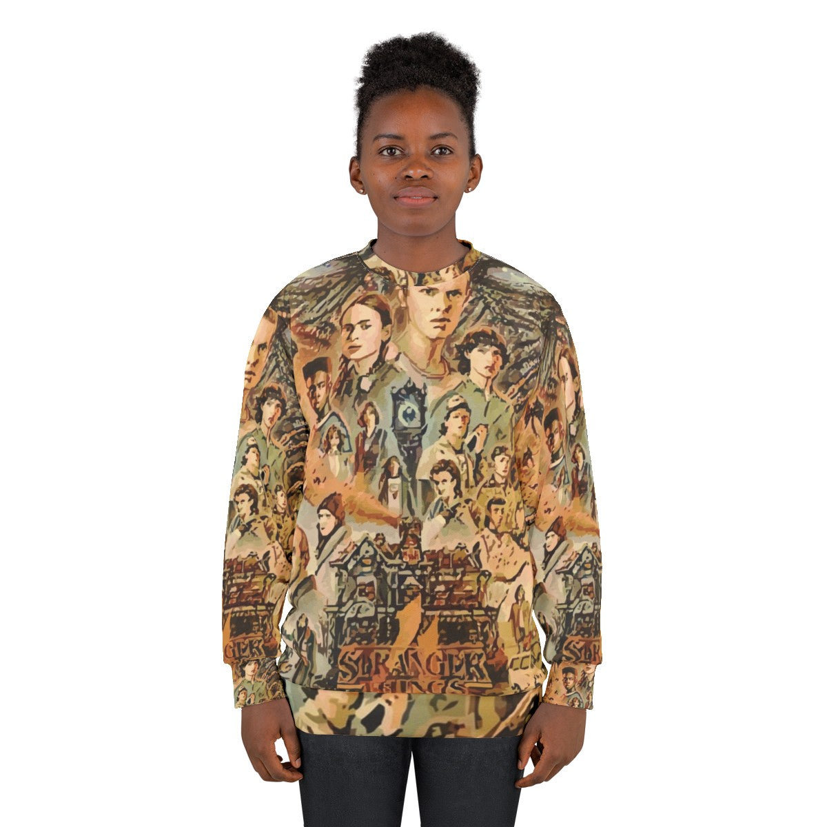 Stranger Things Eleven Oversized Graphic Sweatshirt - women