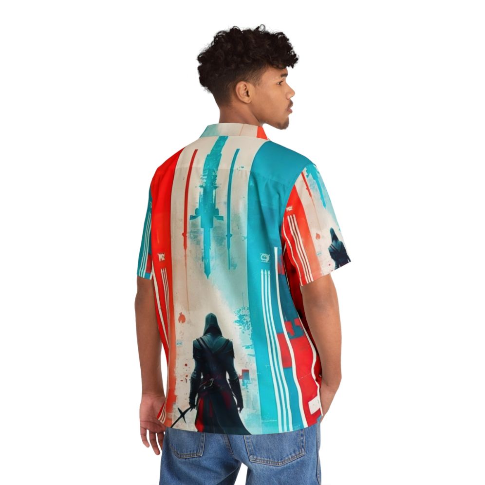 Assassins Creed Destiny Weaver Hawaiian Shirt - Flat lay