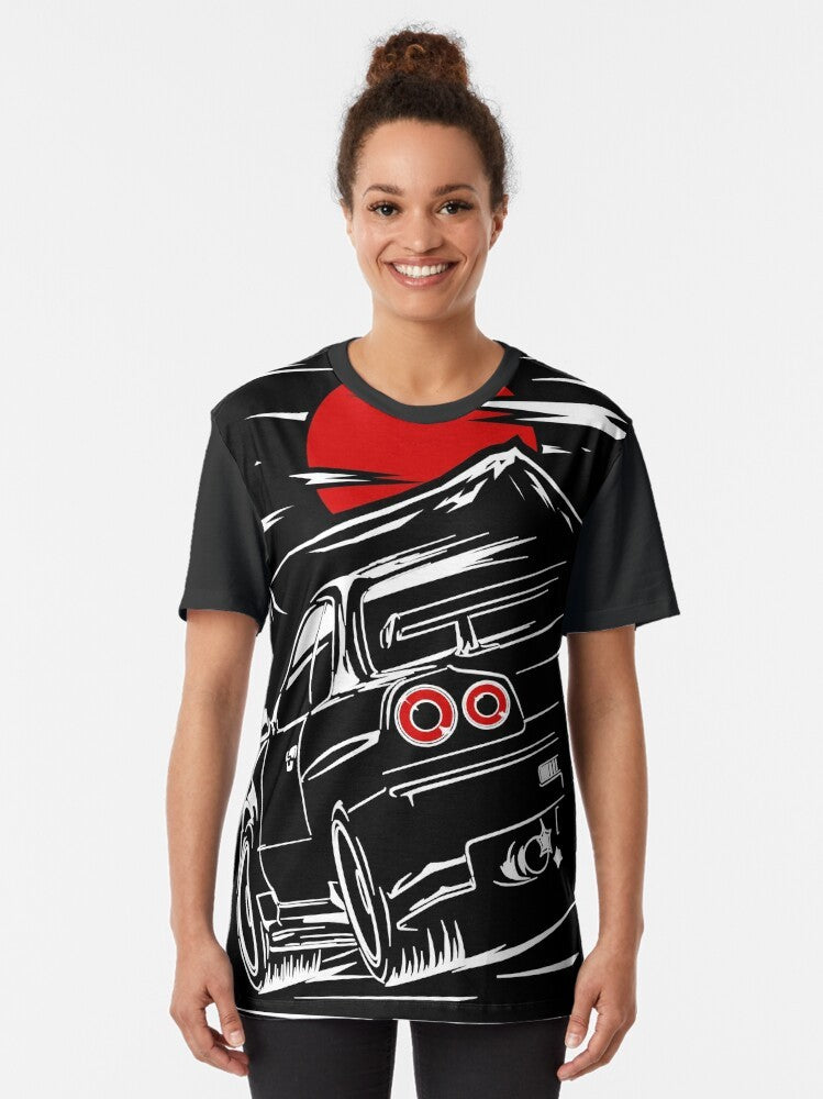 Nissan Skyline GTR R34 graphic t-shirt for car enthusiasts - Women