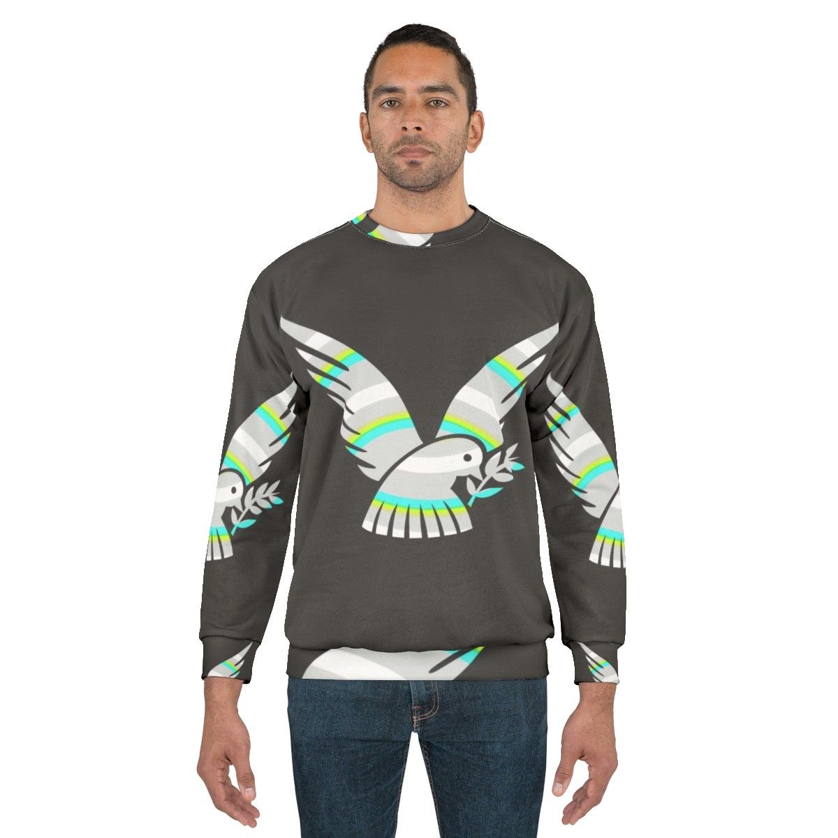 Legendary dove animal art sweatshirt - men