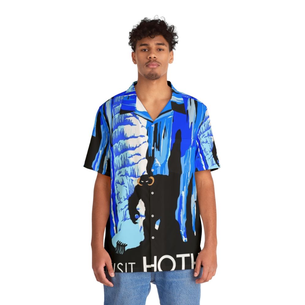 Hoth Hawaiian Shirt - Embrace the Icy Vibes of the Star Wars Ice Planet - People Front