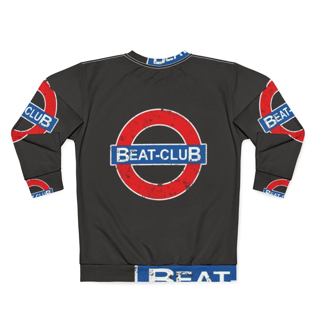 Vintage-inspired Beat Club sweatshirt with classic rock imagery - Back