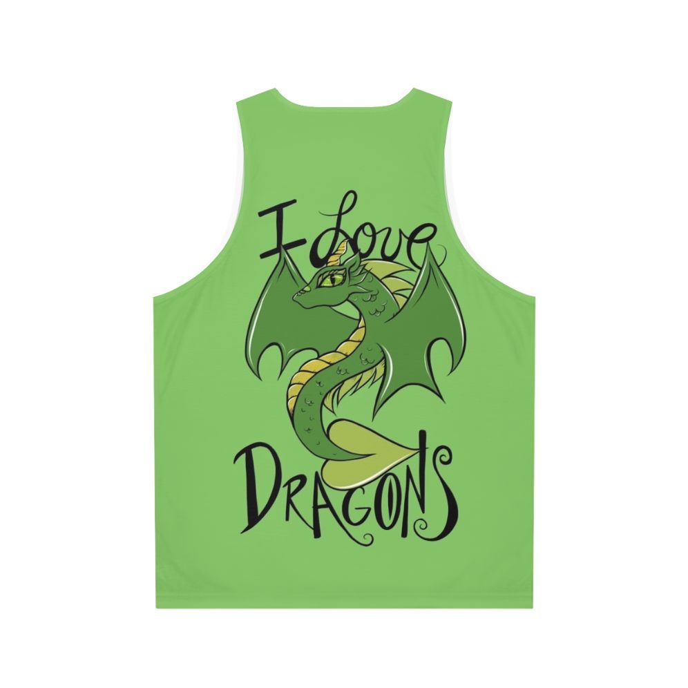 Unisex I Love Dragons Tank Top - Back