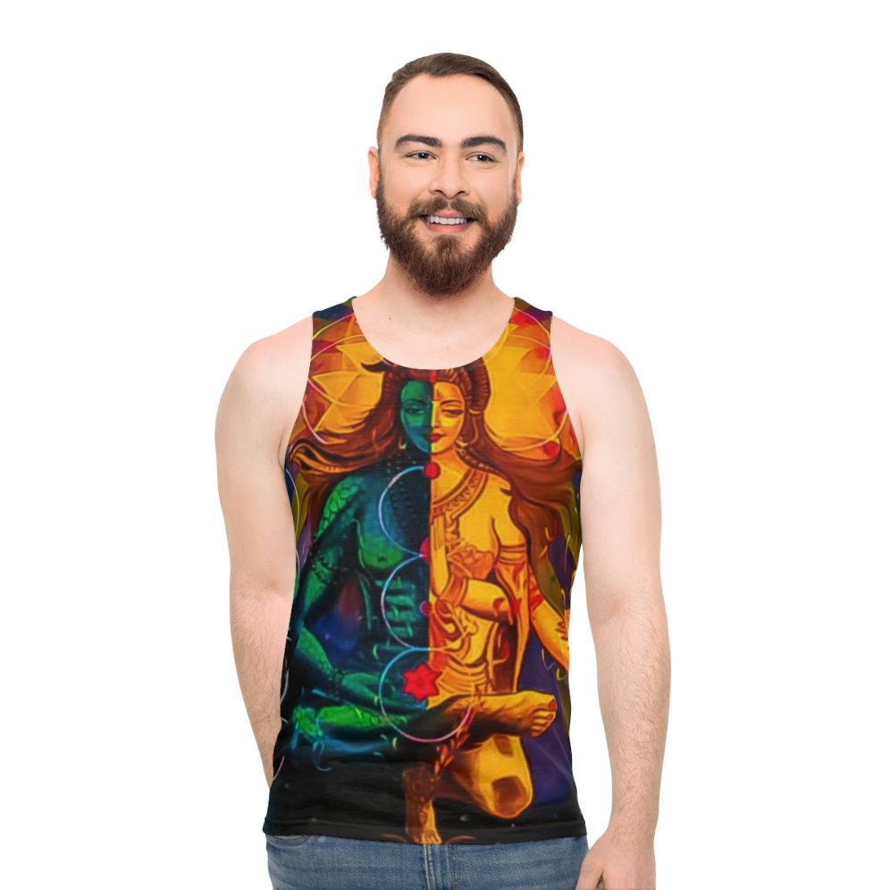 Shiva and Parvati Spiritual Unisex Tank Top - men