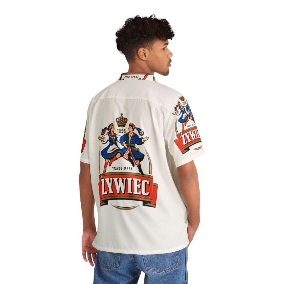 Polish Hawaiian Shirt with Zywiec Polska Beer Logo - People Back