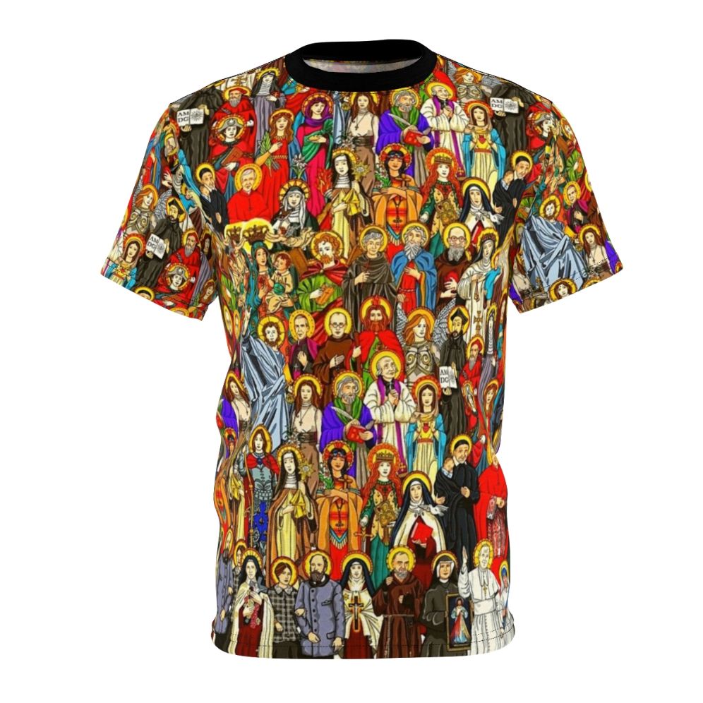 Commemorative Catholic Saints Christian Art Design T-Shirt