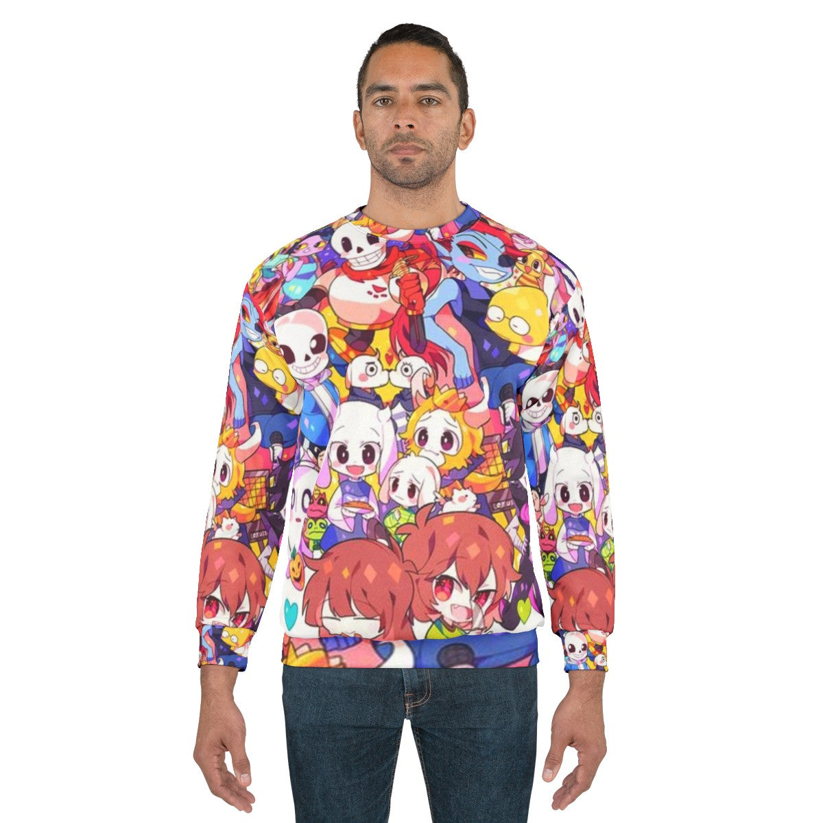 Undertale Heart Sweatshirt featuring the iconic heart symbol from the indie game Undertale - men