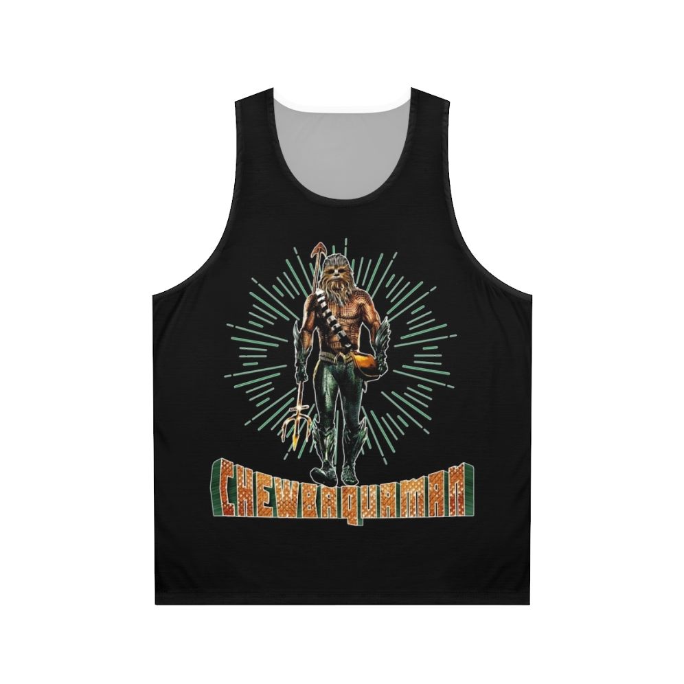 Chewbaquaman sci-fi unisex tank top