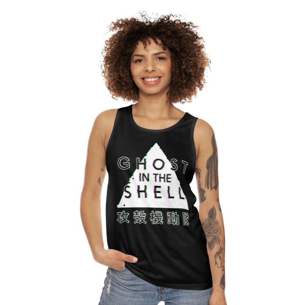 Ghost in the Shell Glitch Unisex Tank Top - women