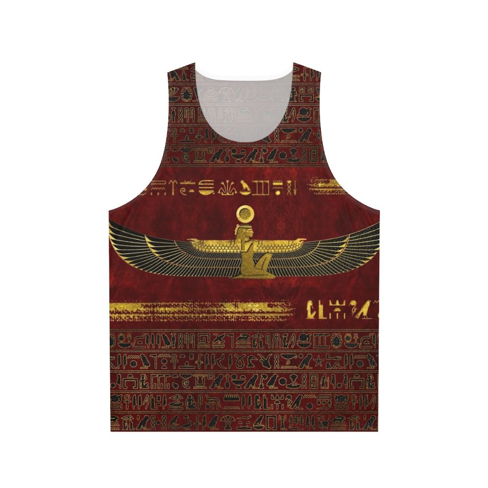 Unisex tank top with ancient Egyptian gold ornament design