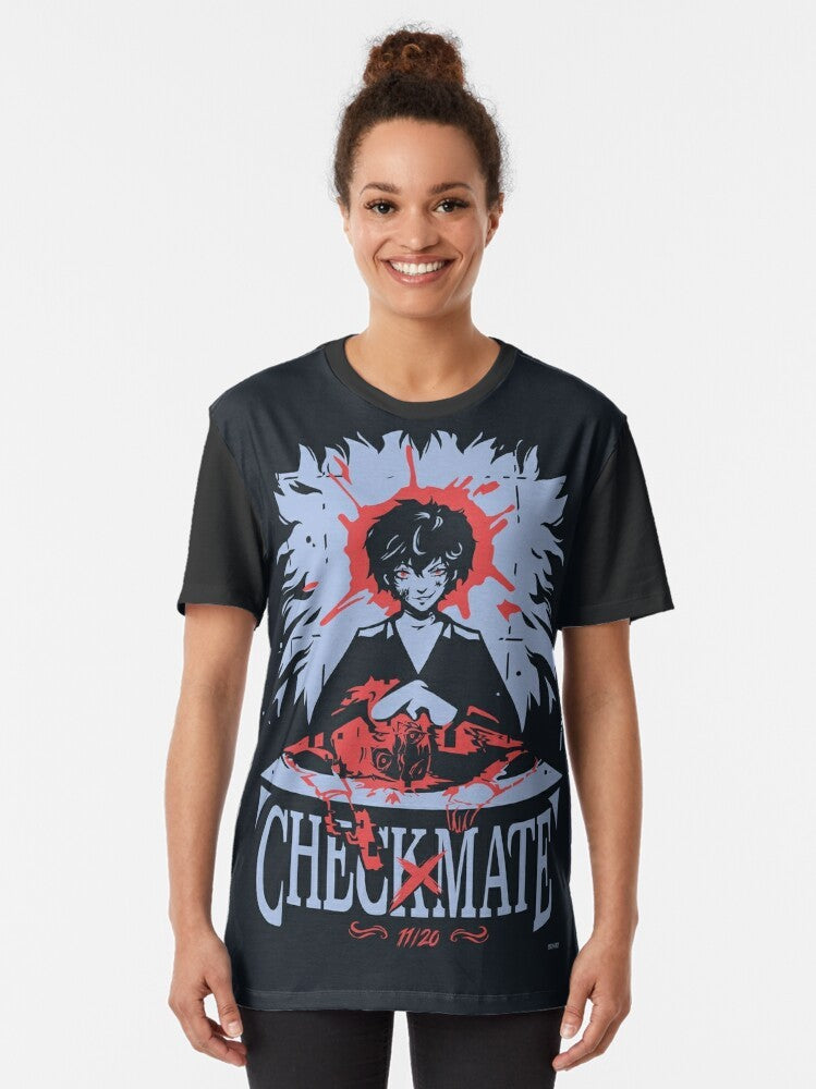 Persona 5 Royal Checkmate! Graphic T-Shirt featuring the Phantom Thieves of Hearts - Women