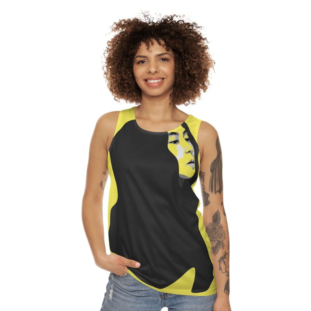 Yoko Ono inspired pop art graphic tank top - women