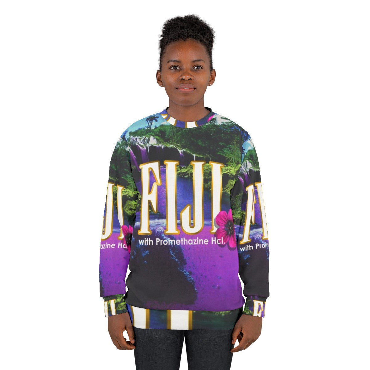 Purple Dream Vaporwave Sweatshirt with Aesthetic Design - women