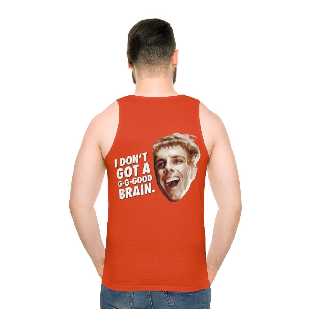 "I Don't Got a Good Brain" Unisex Tank Top featuring a funny pop culture meme - men back