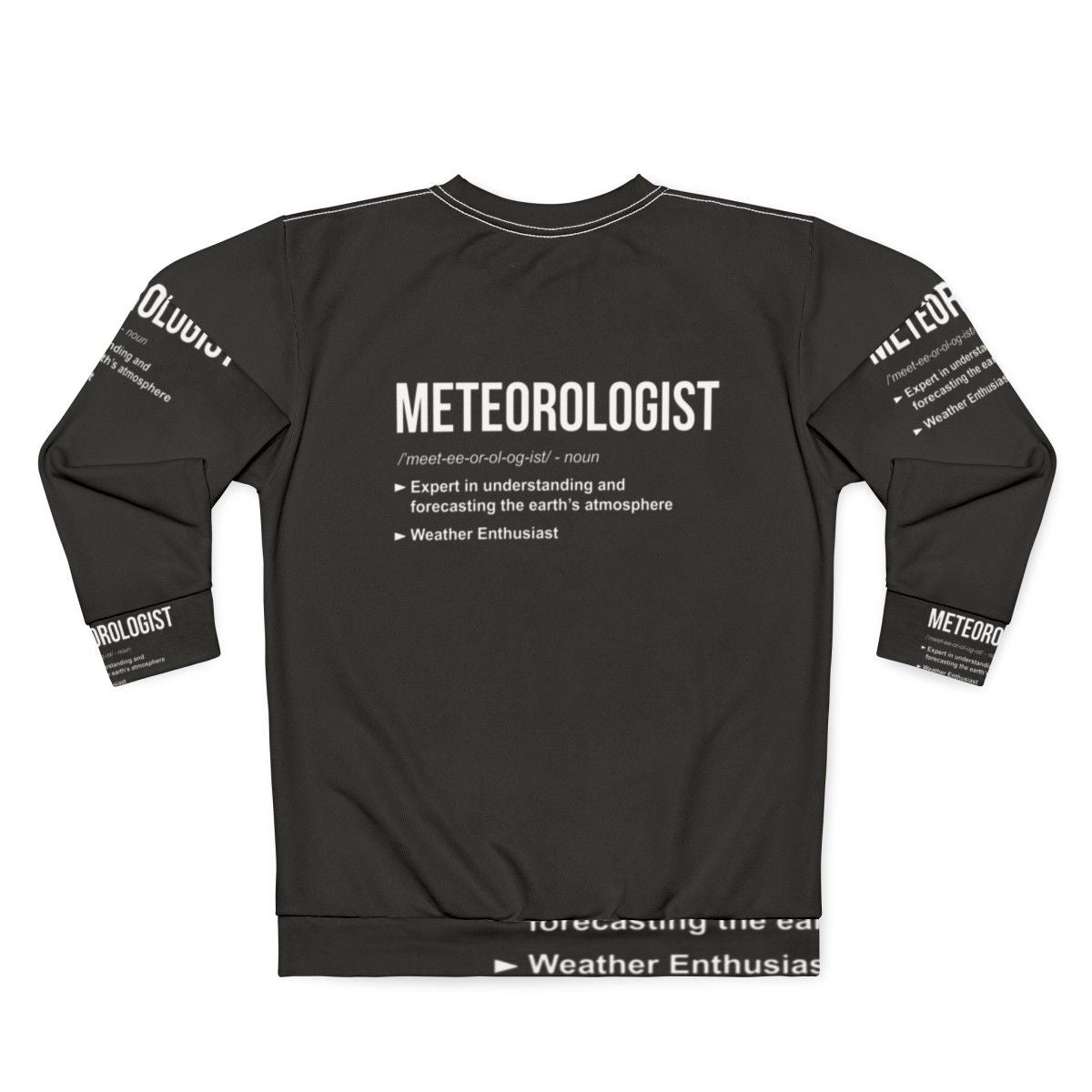 Meteorology weather expert graduation gift sweatshirt - Back