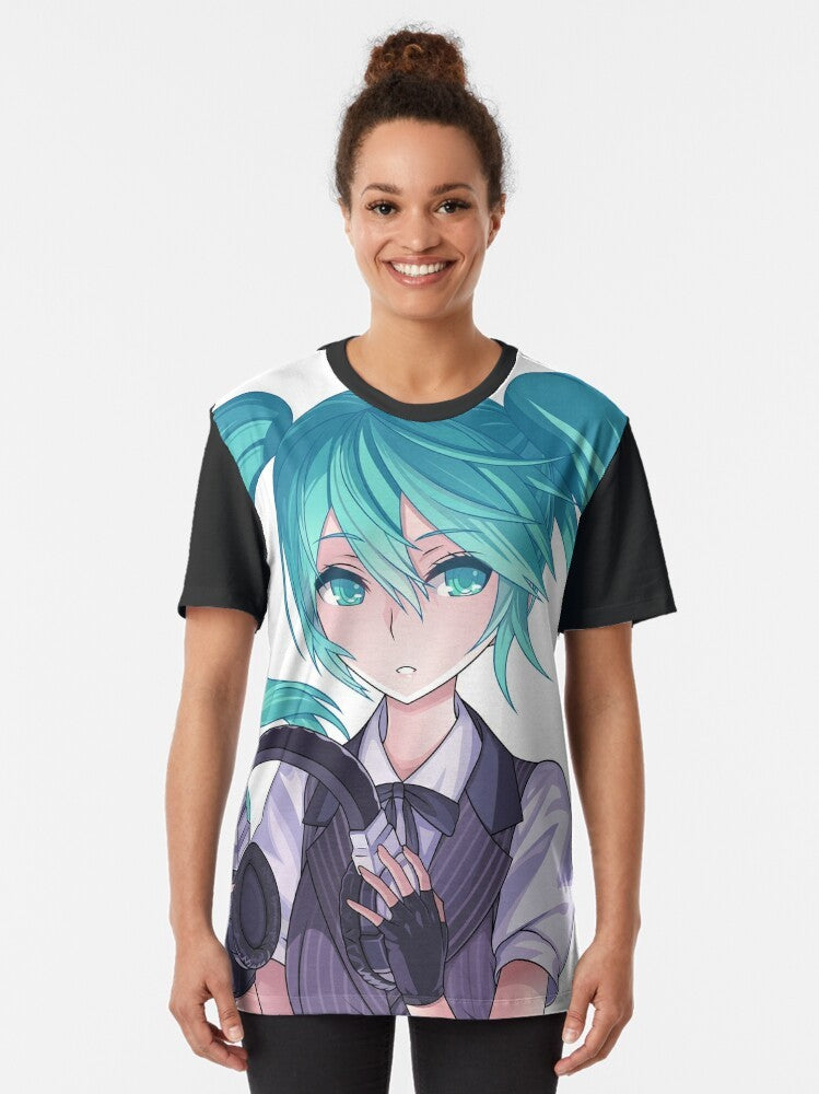 Hatsune Miku anime character illustration graphic t-shirt - Women