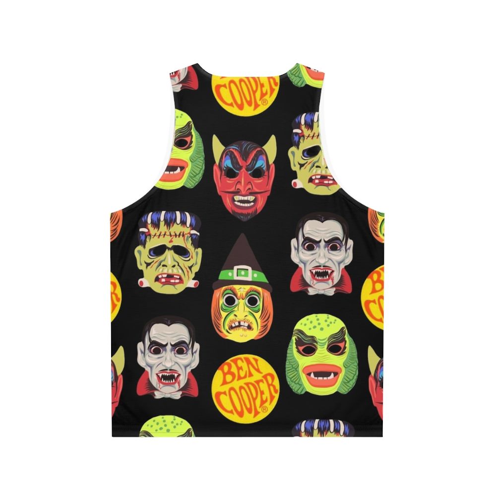 Vintage Halloween Masks Unisex Tank Top - Back